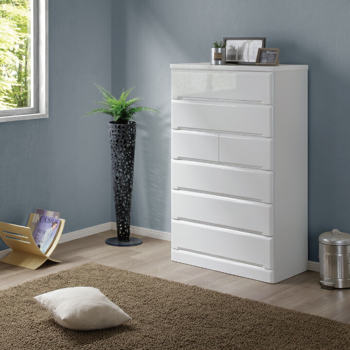 楽天市場】チェスト タンス ハイチェスト 完成品 白 おしゃれ 80cm 幅