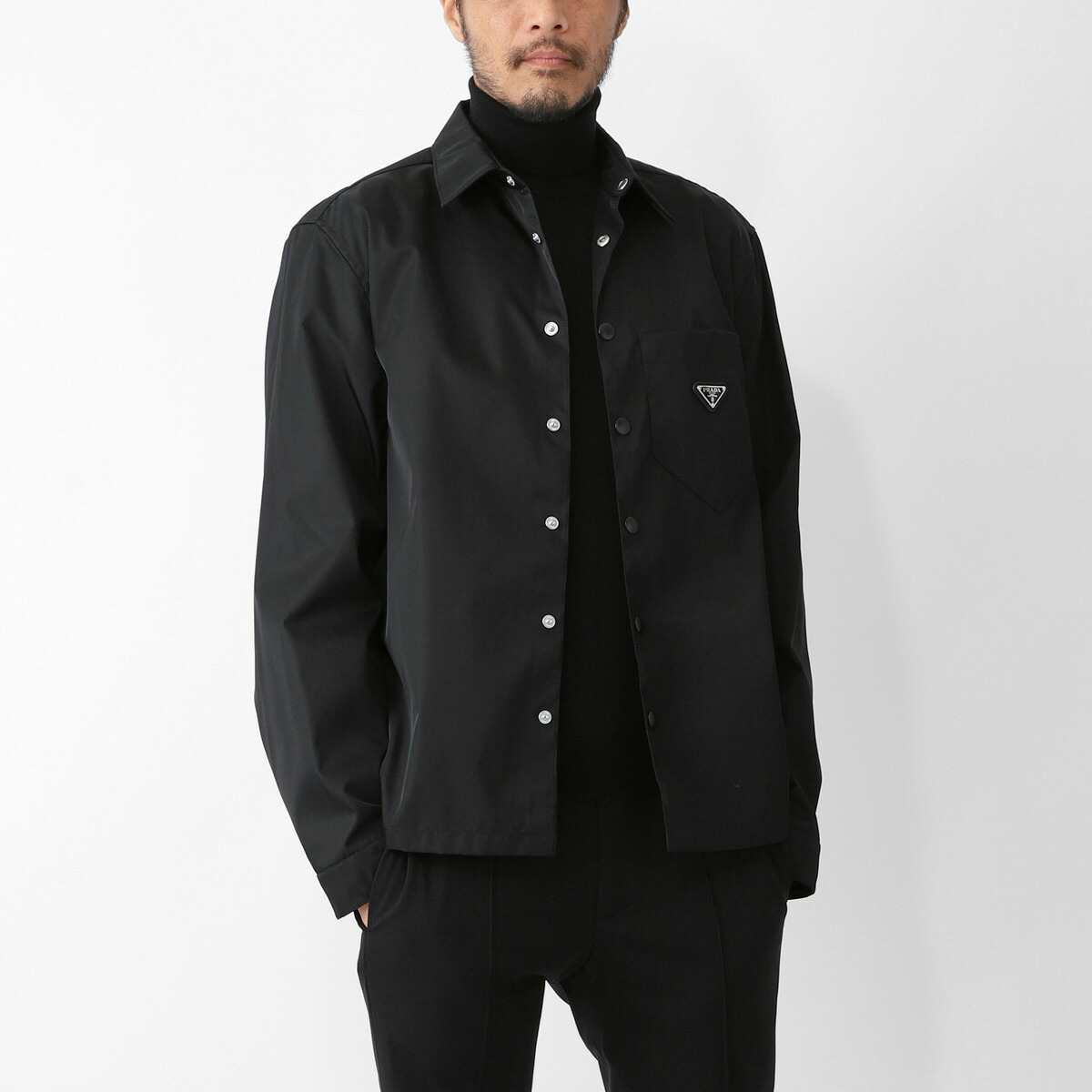 楽天市場】PRADA プラダ シャツジャケット SC514 1WQ8 F0002 メンズ Re