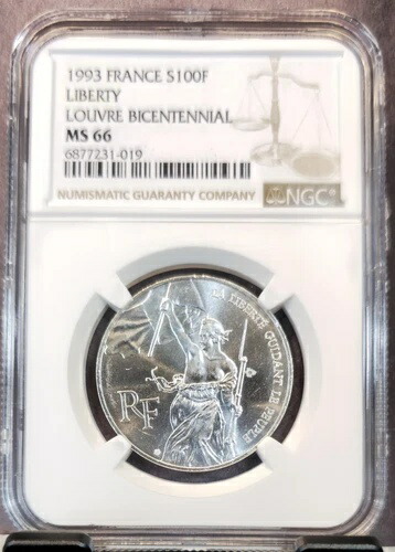 楽天市場】FRANCE フランス 100フラン プルーフ銀貨 3点セット 1993