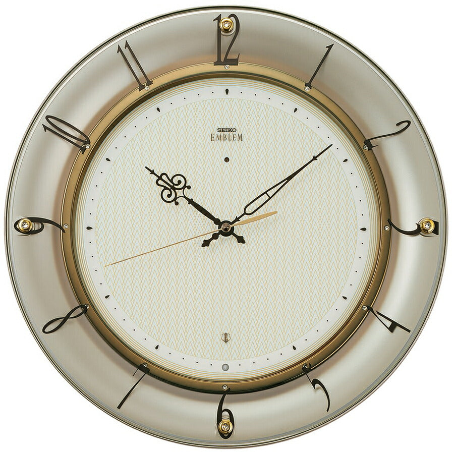 セイコー エムブレム 電波 掛け時計 HS561G クオーツ 電池式 クロック