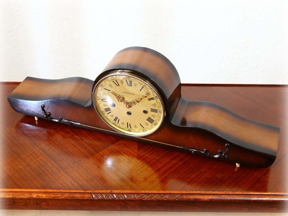 ドイツ Kienzle キンツレー 置時計 三打式 木製 昭和37年販売資料有