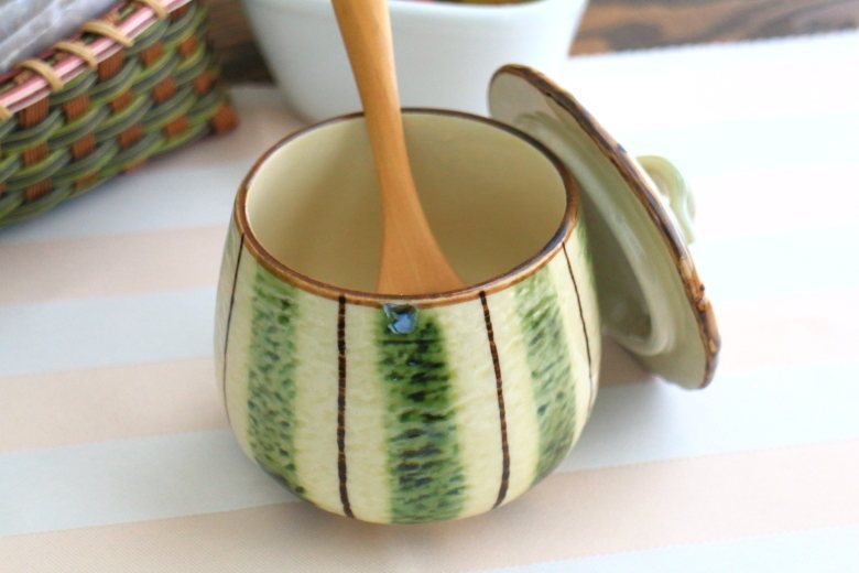 織部二色十草茶碗蒸し 瀬戸織部 国産 瀬戸焼 蒸し碗 蓋付 蓋付き 蓋