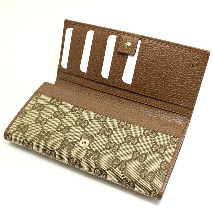 GUCCI（グッチ） 財布 長財布 GGキャンバス レザー 本革 ベージュ