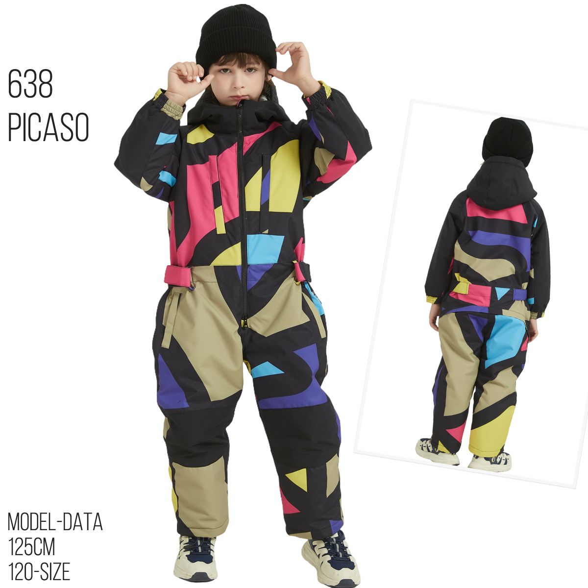 スキーウェア キッズ つなぎ ジャンプスーツ ワンピース 雪遊び スノー