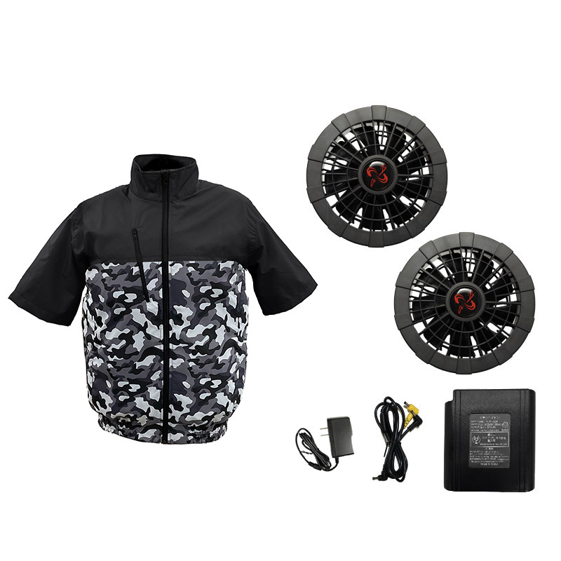 空調ウェア 空調作業服 2025 半袖 フルセット サイドファン 最強