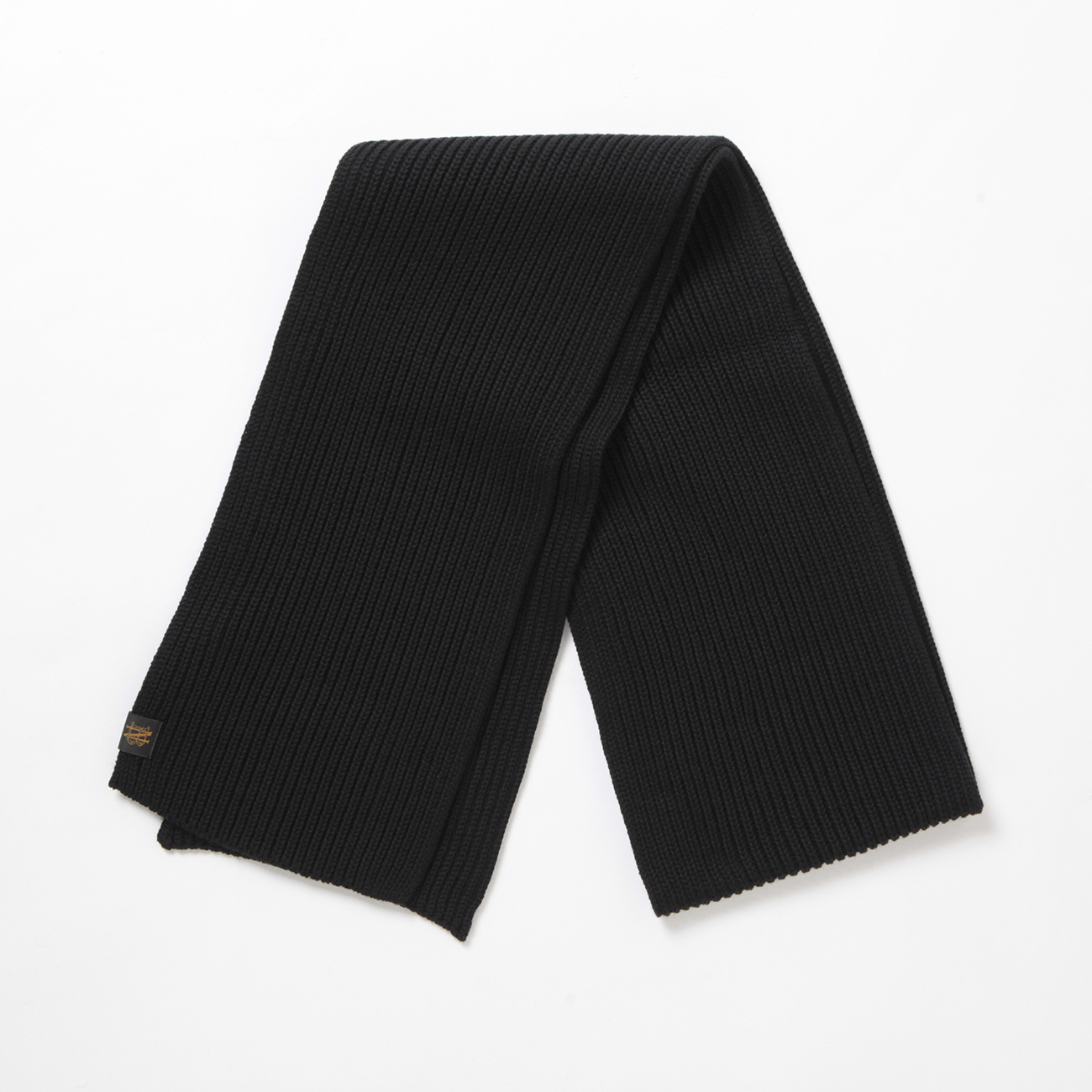 BATONER / バトナー | SOLID WOOL MUFFLER (ユニセックス) - Black