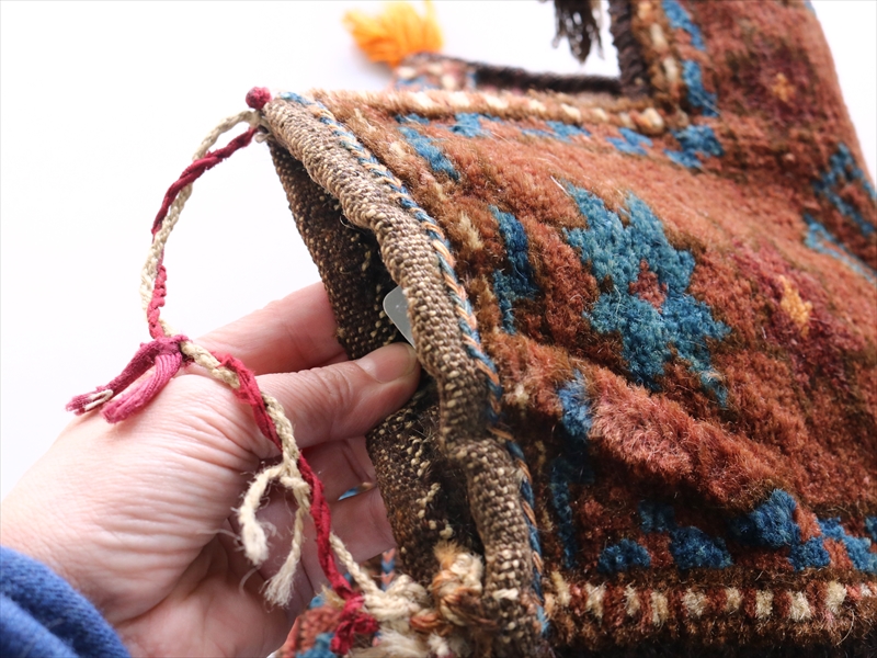 キリムスタイル / 塩袋 ソルトバッグ(ナマクダン) 44×33cm 青いサソリ