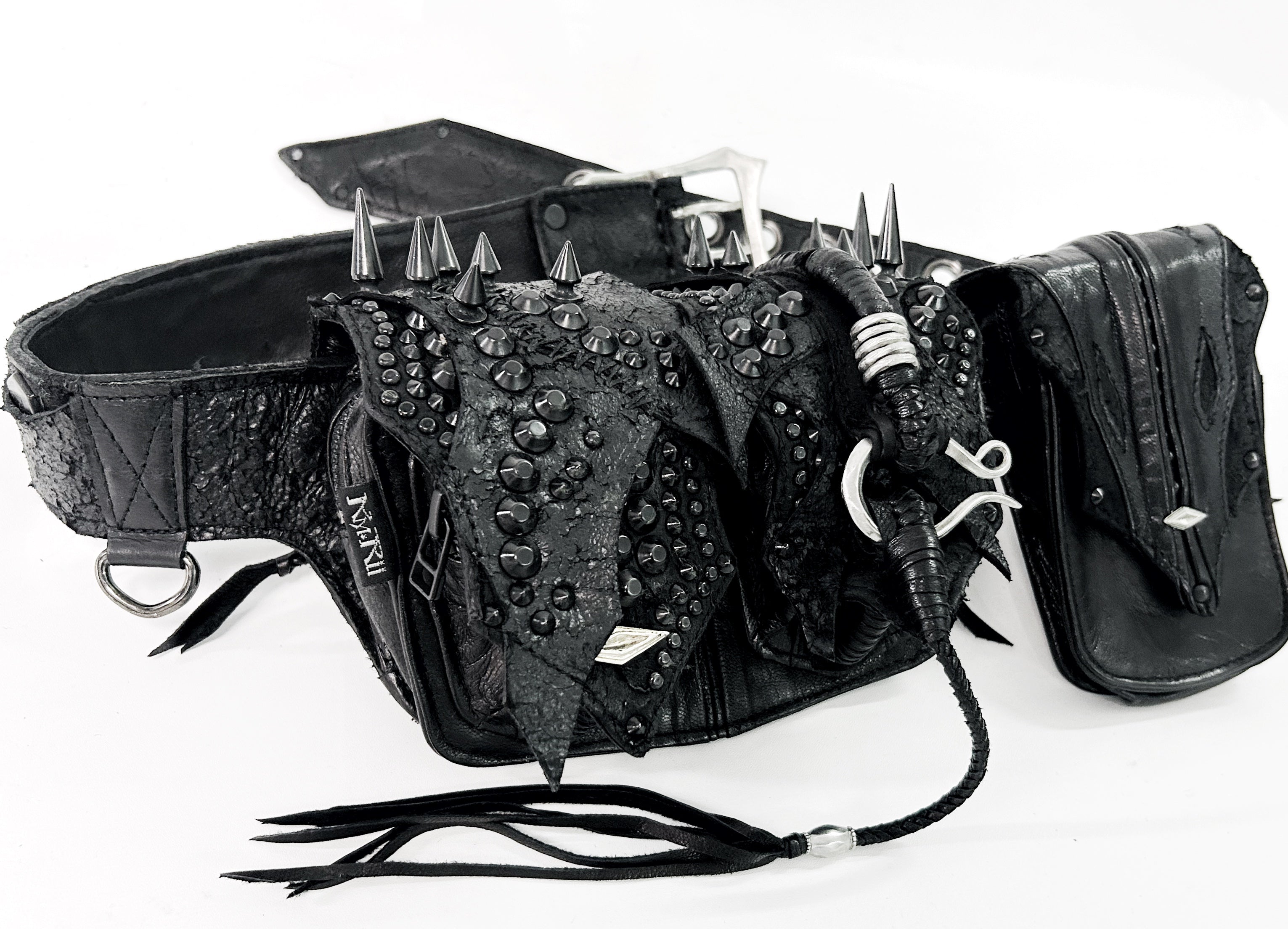 KMRii kmrii ケムリ スタッズ レザーショルダーバッグ ifsixwasnine