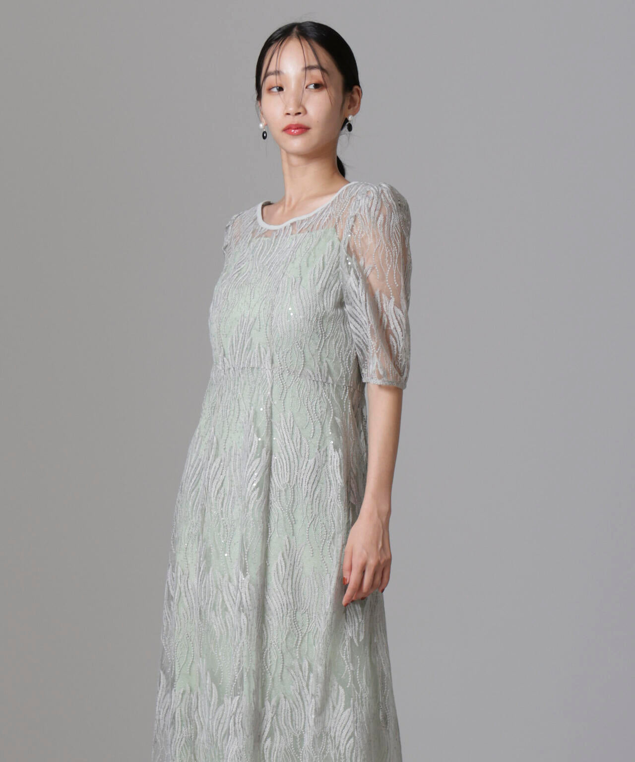 kaene / スパンコール アネモネ ドレス