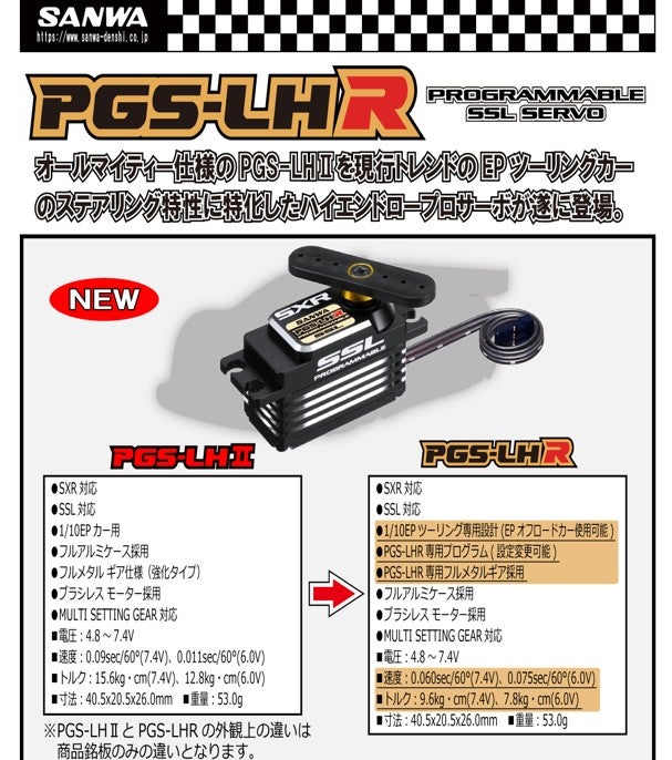 予約受付開始】サンワ新製品サーボ PGS-LHR 登場！ | G-WORKS