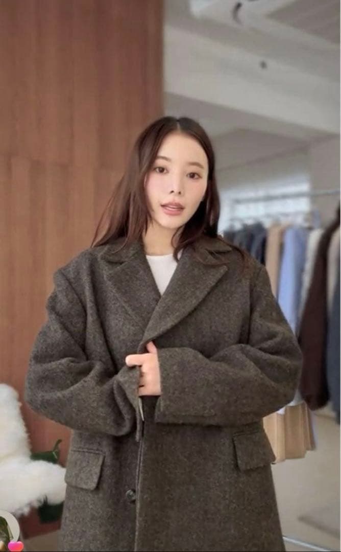 RIELLE RICHE リエル Wool Jacket Coat(Brown) ウールジャケットコート（ブラウン）