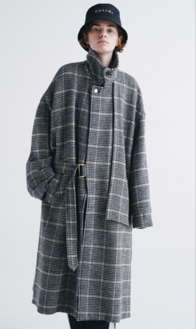 ジャケット・アウター CULLNI Check Beaver Tie Locken Coat CULLNI（クルニ）の「23-AW-023B Check Beaver Tie Locken Coat