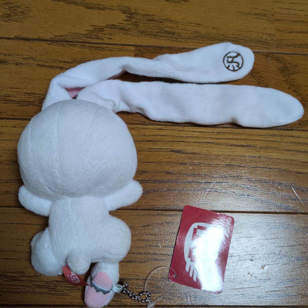 汎用うさぎ ぬいぐるみ まんまと罠にver ひとくちサイズ 白 チャックス