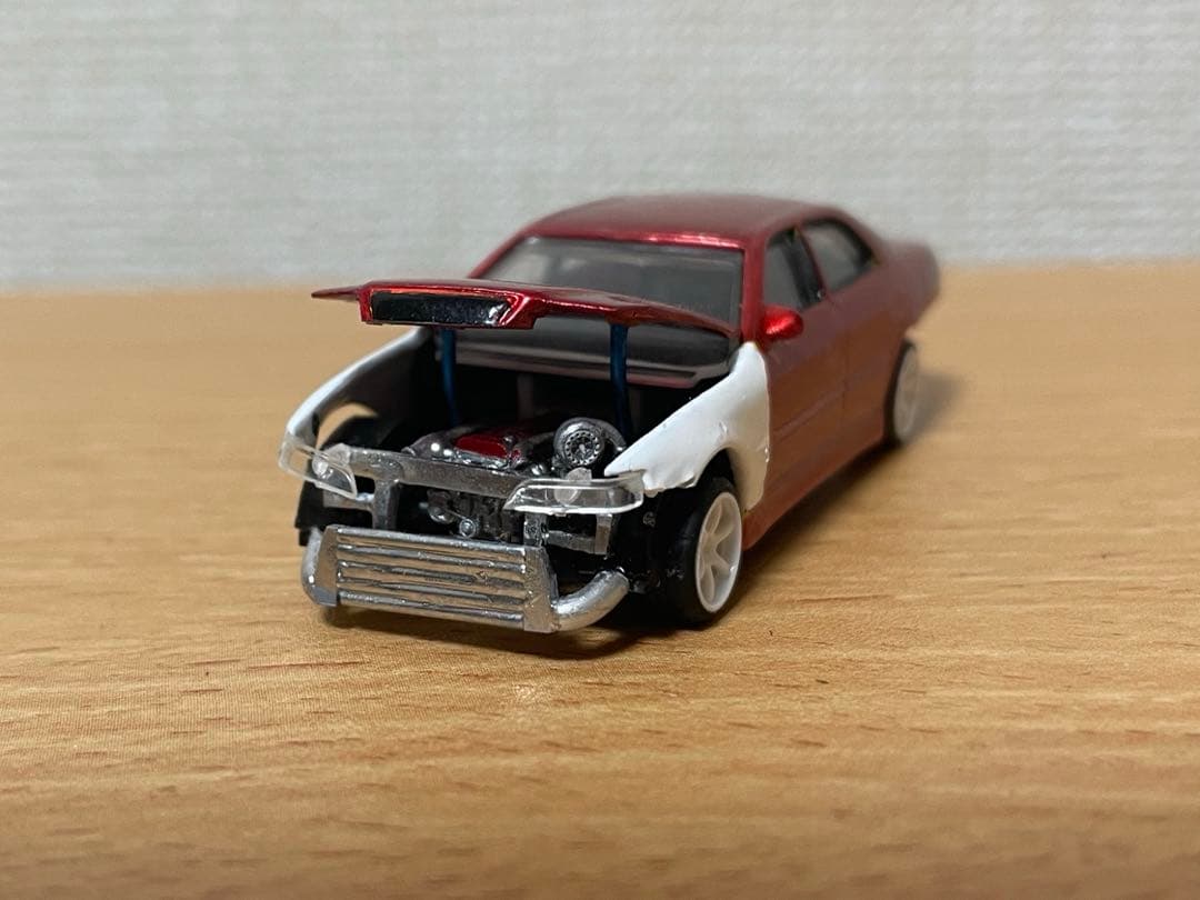1/64 改 チェイサー ドリ車 ミサイル ミニカー トヨタ 1JZ アオシマ