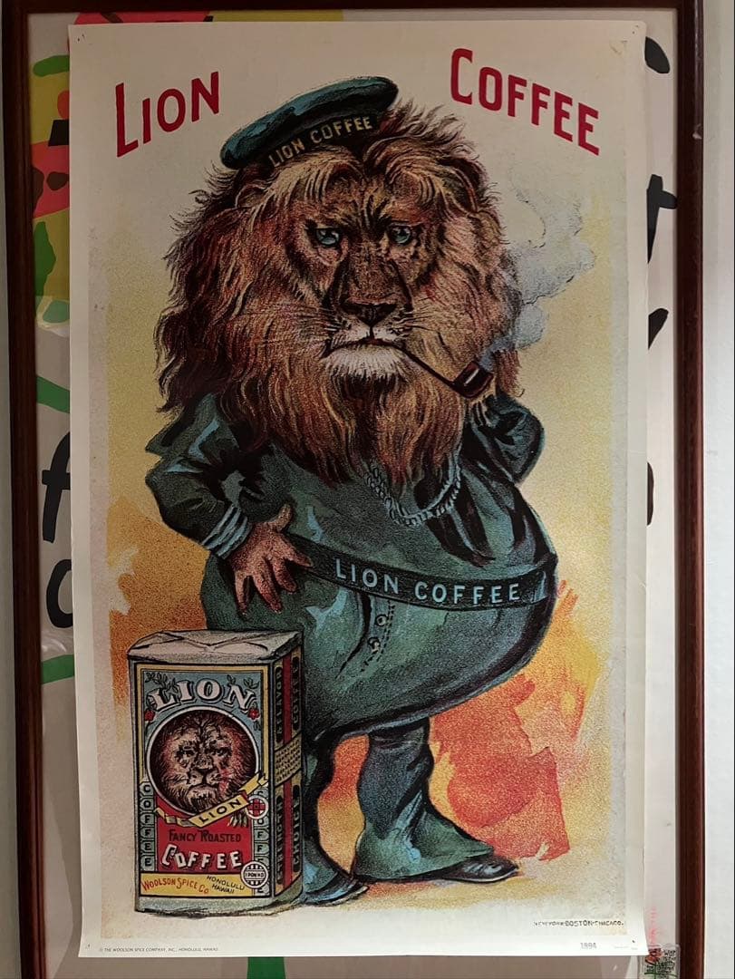 コレクション LION COFFEE Vintage Poster コレクション LION COFFEE Vintage Poster Lion Coffee Vintage Cafe