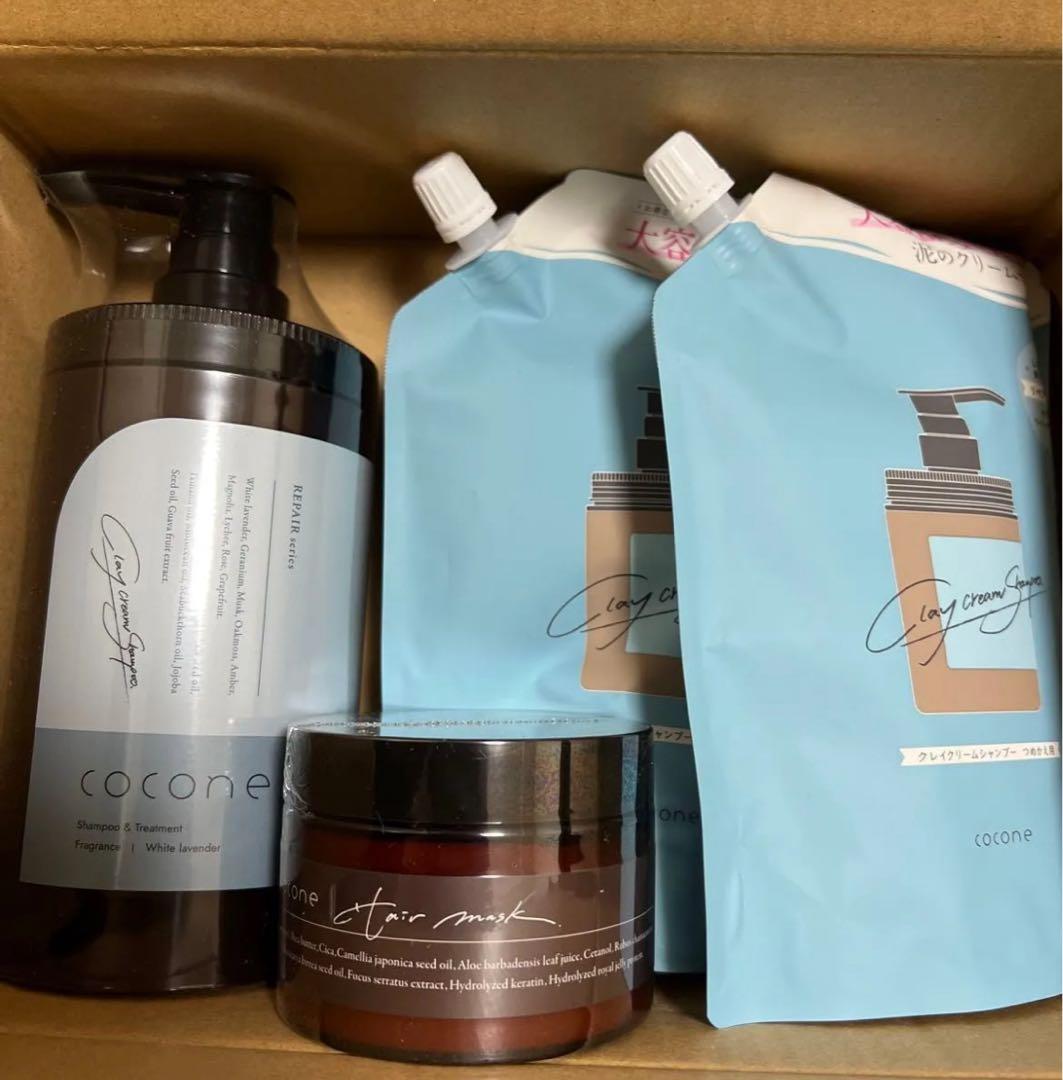 cocone シャンプー トリートメント ヘアマスク 4点セット Amazon | cocone 10周年記念ヘアケアセット ［ ココネ クレイクリーム