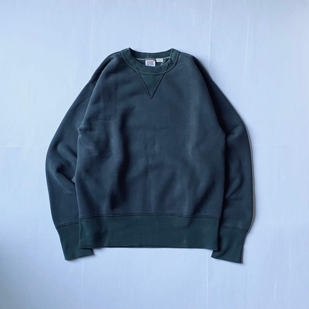 新品 BARNS ユニオンメイド クルーネックスウエット 日本製 JAPAN