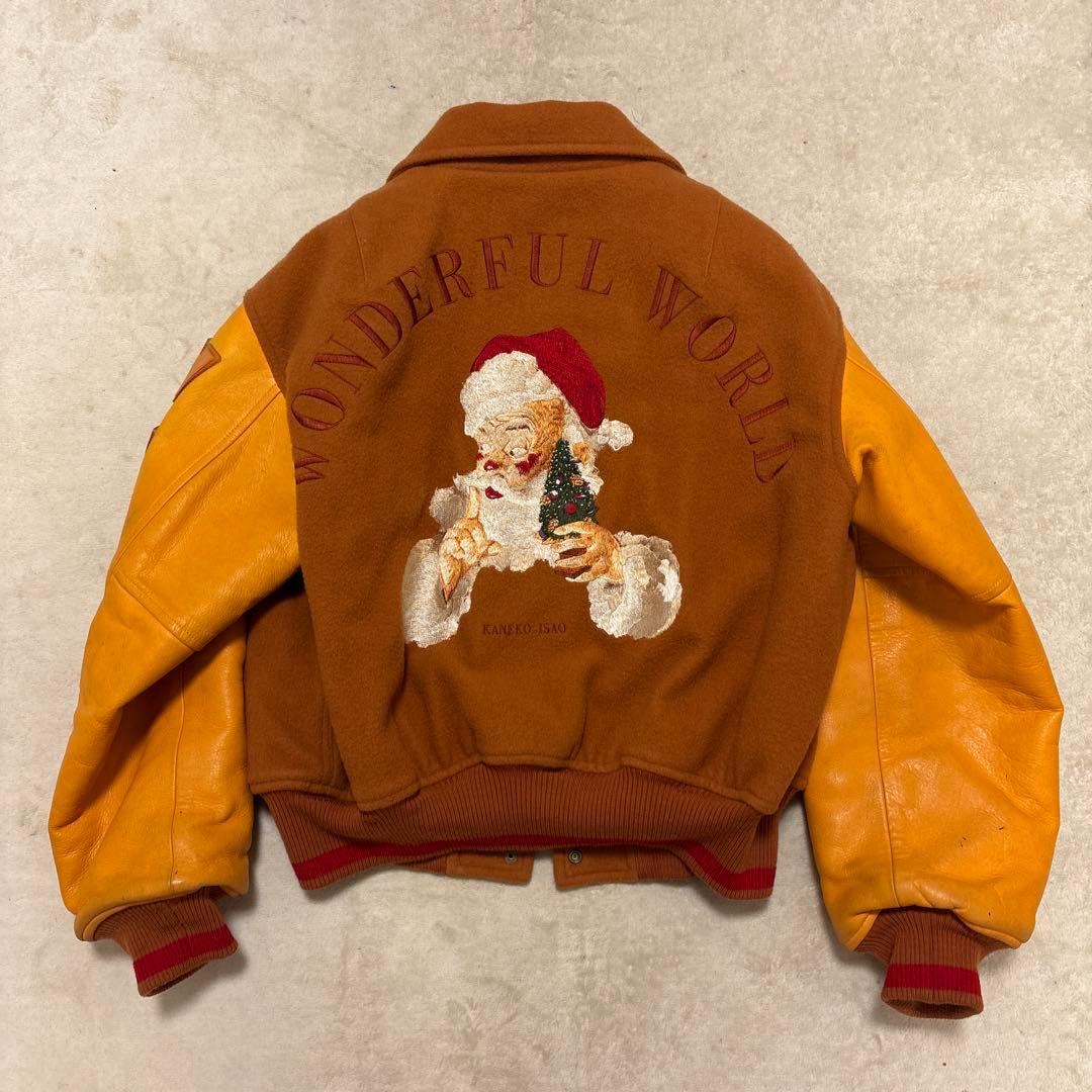 希少⭐️wonderful world スタジャン 刺繍 ワッペン カネコイサオ 希少