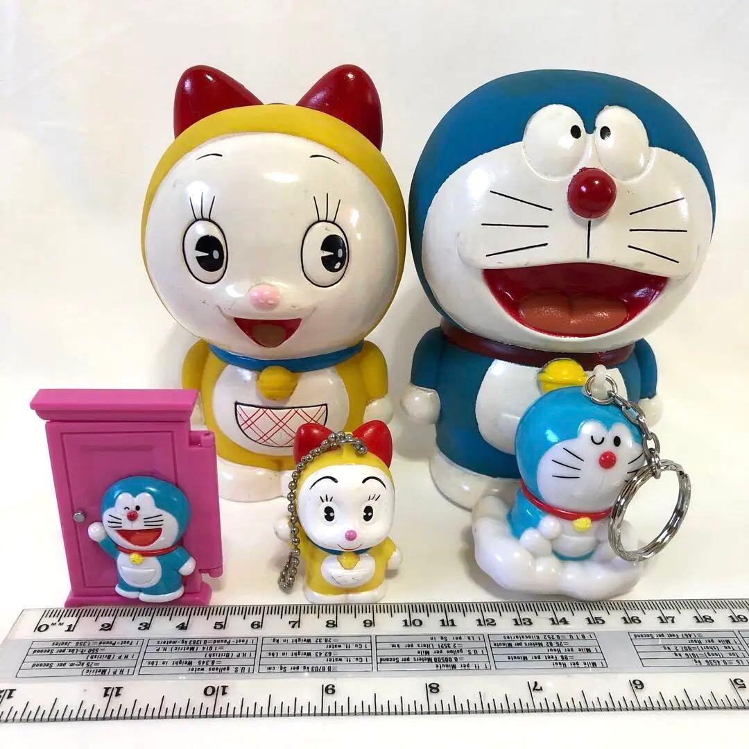 レトロ レア ドラえもん ドラミちゃん ソフビ貯金箱 キーホルダー 鏡