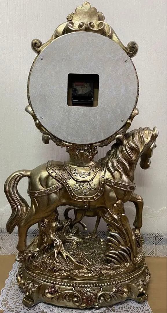 最終値下げ‼️*785 QUARTZ LISHENG 置き時計 馬の親子 - メルカリ