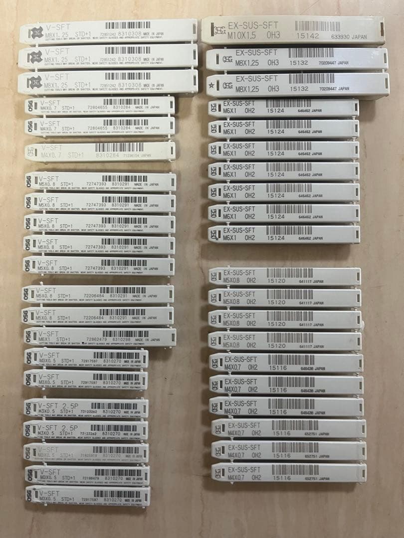 osgタップEX-SUS、V-SFT 40本セット未使用 スパイラルタップ ステンレス用 (メートルねじ用) EX-SUS-SFT OSG