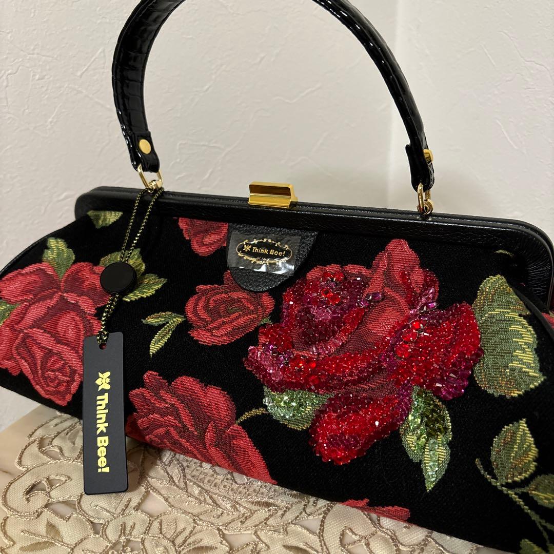 Think Bee! ローズ刺繍 バック❤️シンクビーローズ❤️シンクビー新品 デラックスピンキーローズ バッグ / Think Bee! 公式 | Think Bee