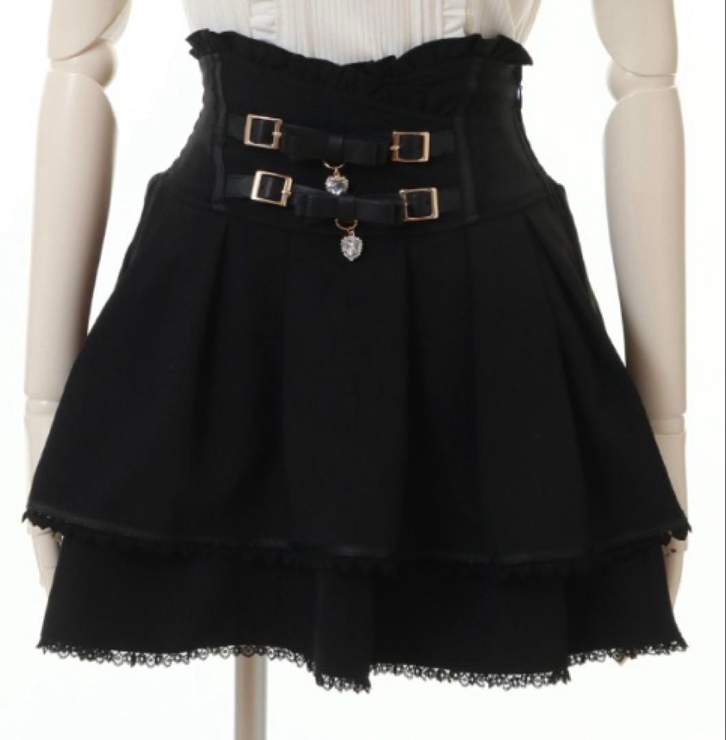 LIZLISA 2連ベルトスカパン ブラック - メルカリ