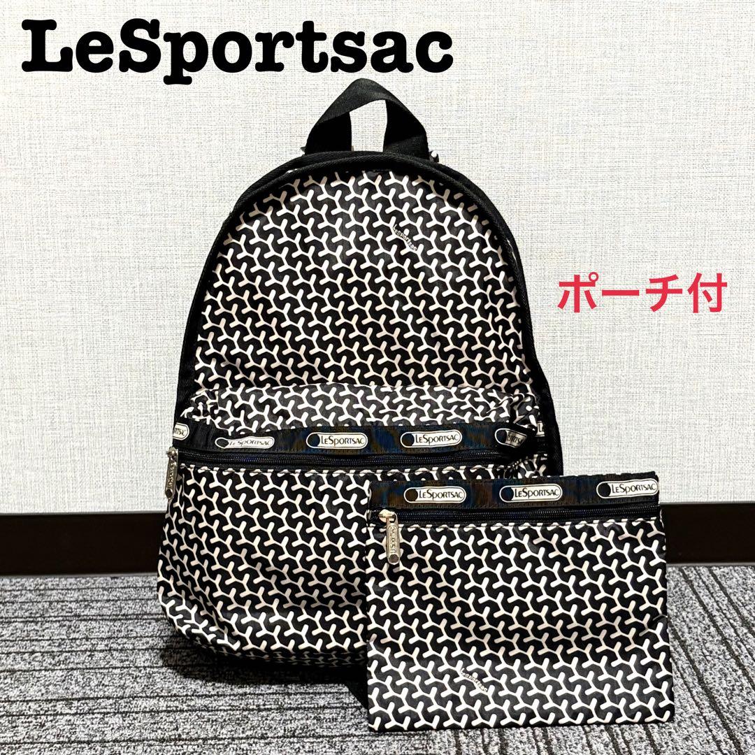 【未使用美品】LeSportsac レスポートサック リュック ポーチ付 総柄 LeSportsac（レスポートサック） リュックサック 2442 DOUBLE TROUBLE