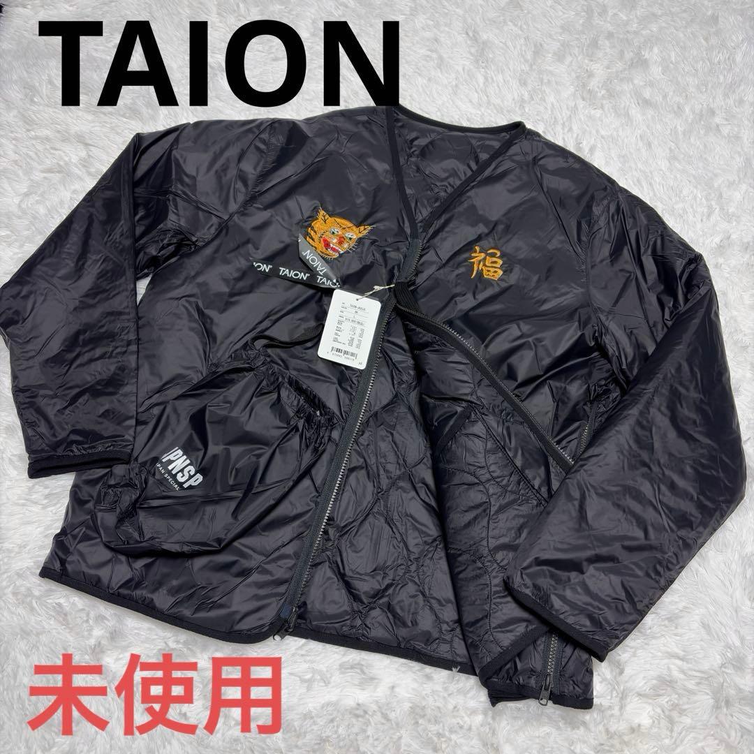 未使用 TAION タイオン リバーシブル ベトジャン ダウンジャケット 黒 L TAION(タイオン)】〈ユニセックス〉ジャパンスペシャル リバーシブル