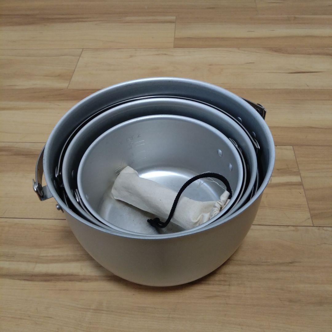 廃盤 スノーピーク ダイナエッグ cs-300 鍋フライパンセット+ザル