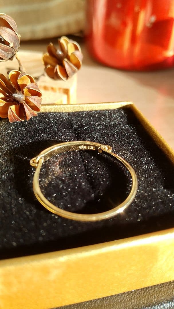 ⭐️ete K18⭐️ 細身クラフトリング 15号⭐️ 最 安値 で