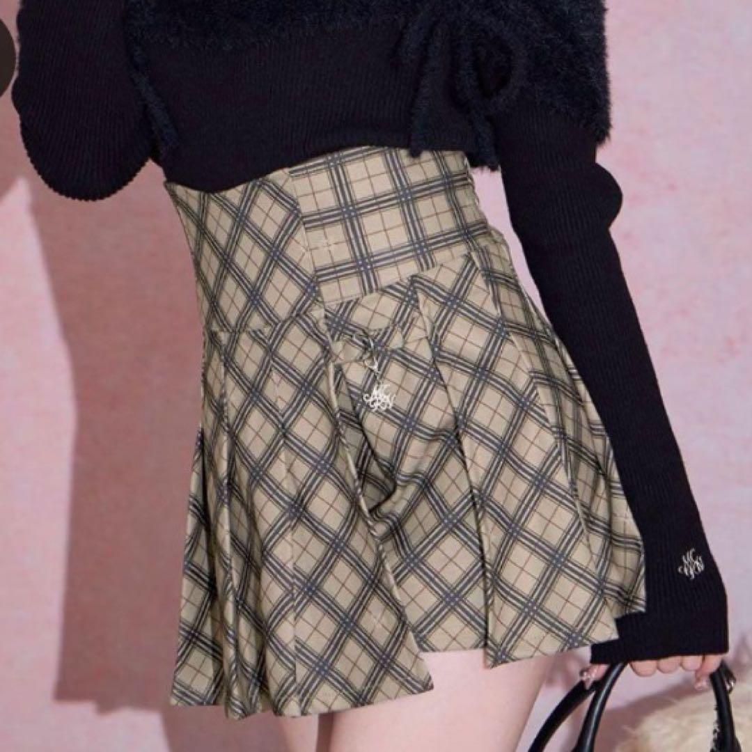 ミシェルマカロン オリジナルチェック柄美脚スカパン - メルカリ