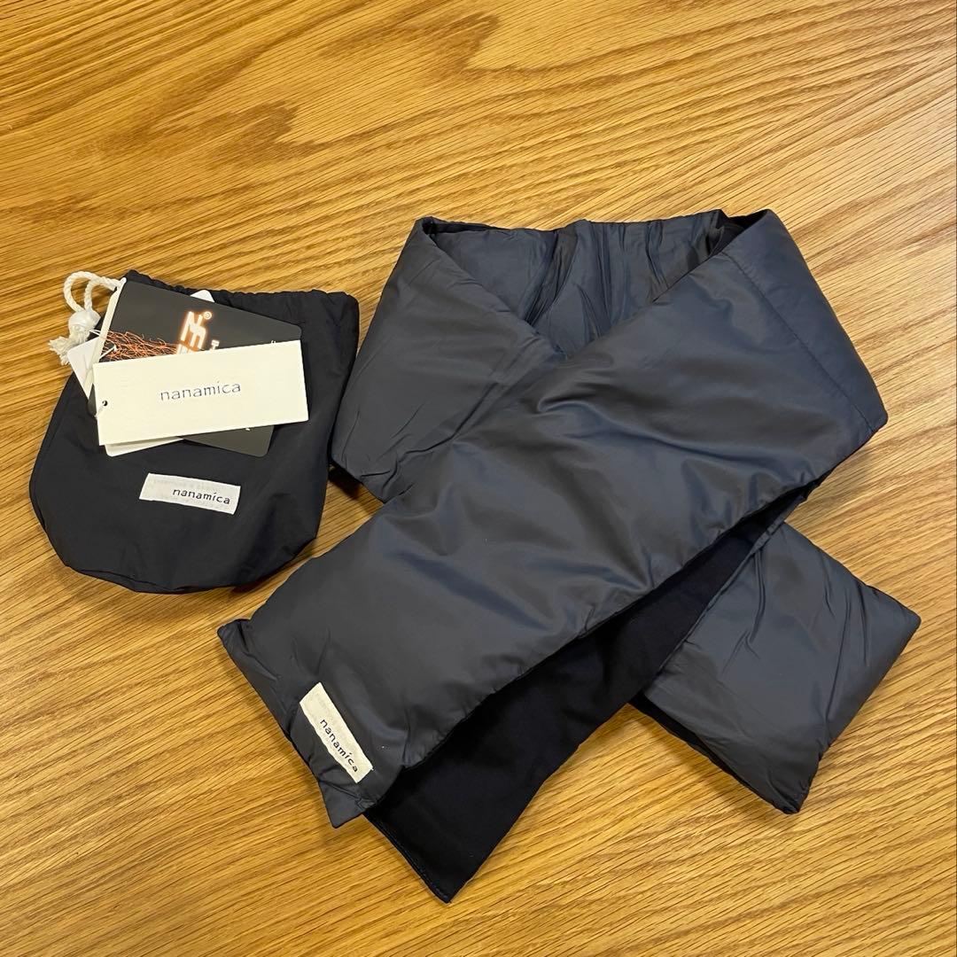 新品 ナナミカ ネイビー 光電子ダウンマフラー ユニセックス nanamica / Down Muffler