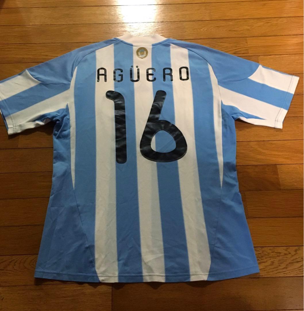 adidas アルゼンチン代表 アグエロ ユニフォーム 2010 南アフリカW杯