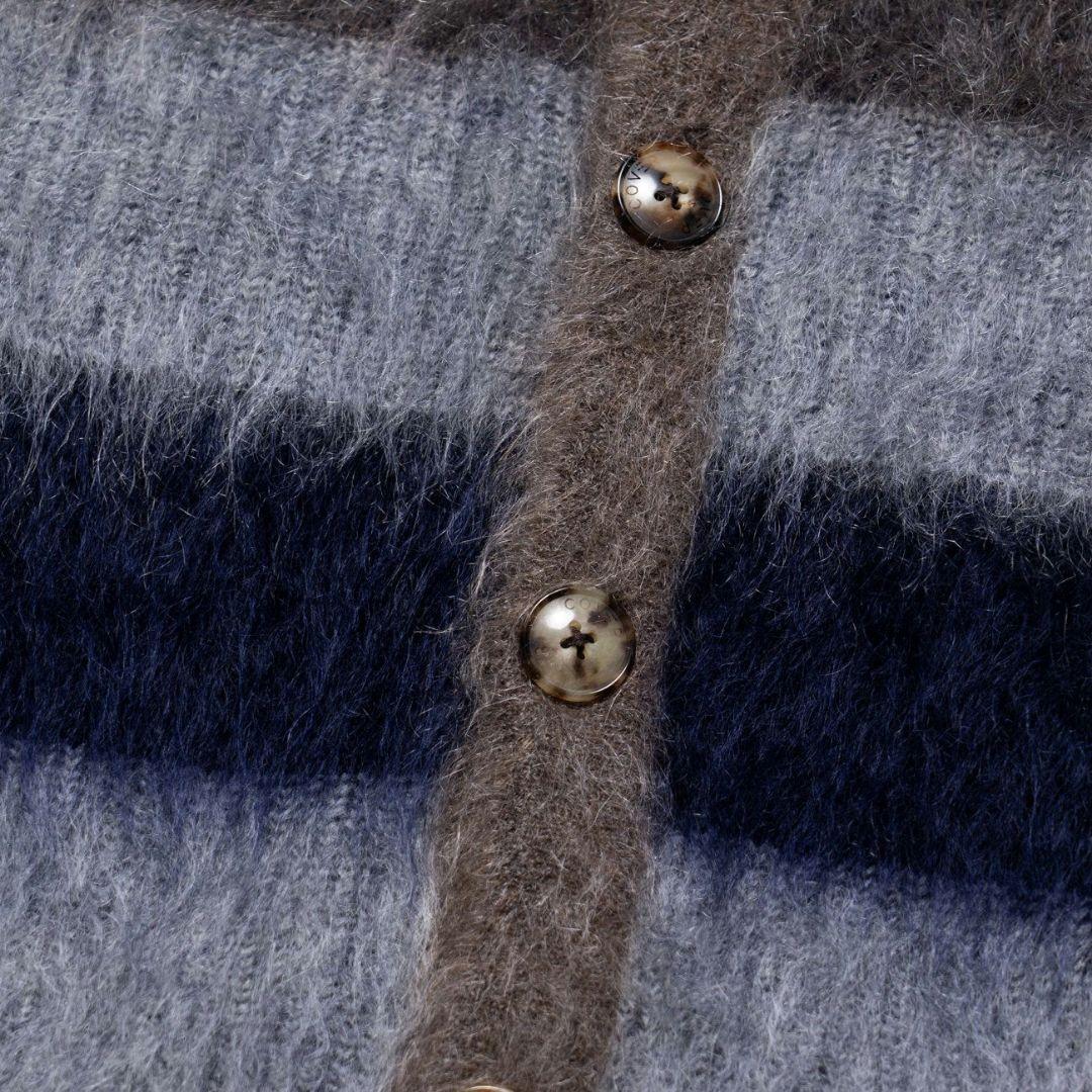 未使用品】COVER L SIX Mohair Cardigan Stripe
