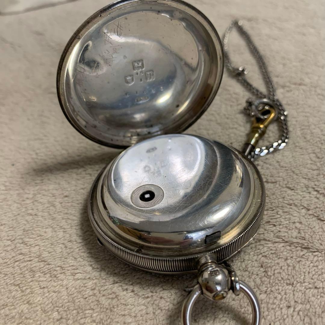 懐中時計 銀 可動品