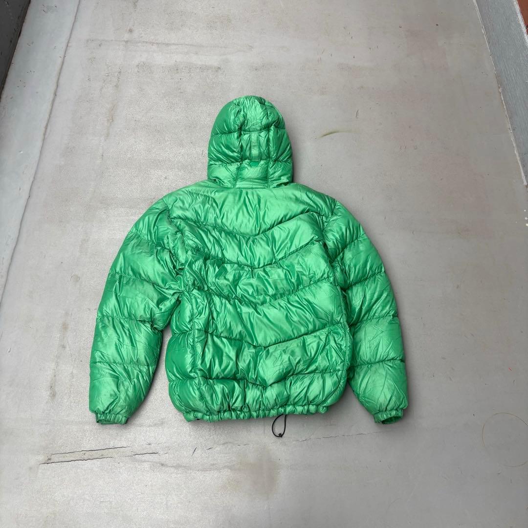 00s Columbia 2tone グリーン ダウンジャケット tech ロゴ