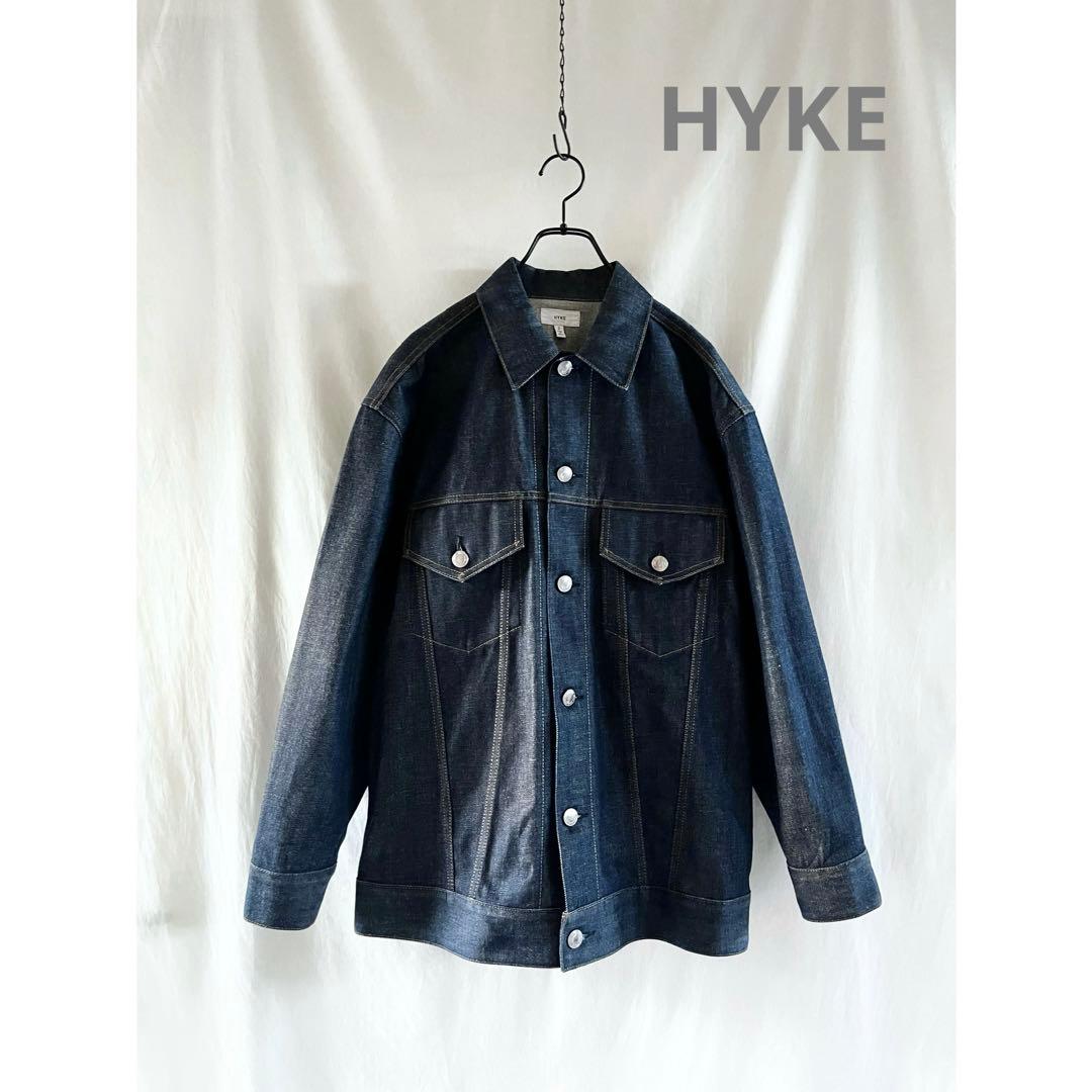 美品】HYKEハイク BIG FIT デニムジャケット - メルカリ