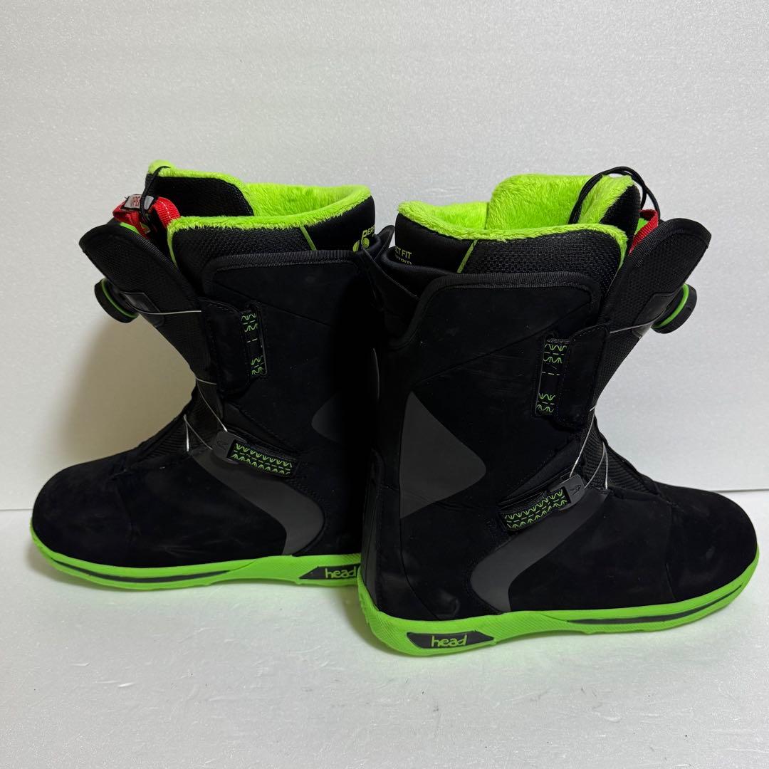 25.5cm HEAD THREE スノーボードブーツ ブラック/グリーン黒緑