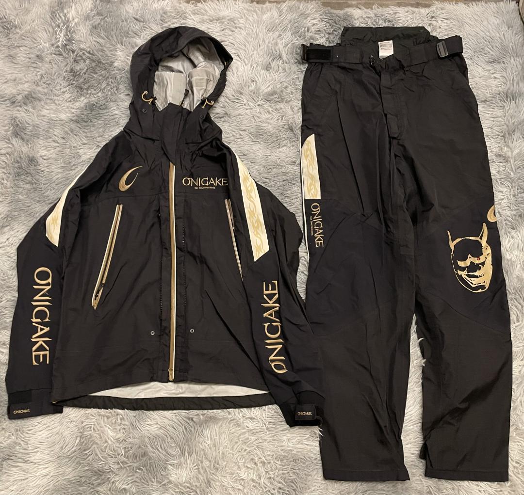ONIGAKE フィッシングスーツ Lサイズ Hayabusa（ハヤブサ） レインスーツ ホワイト 白 M,L,LL,3L 鬼掛