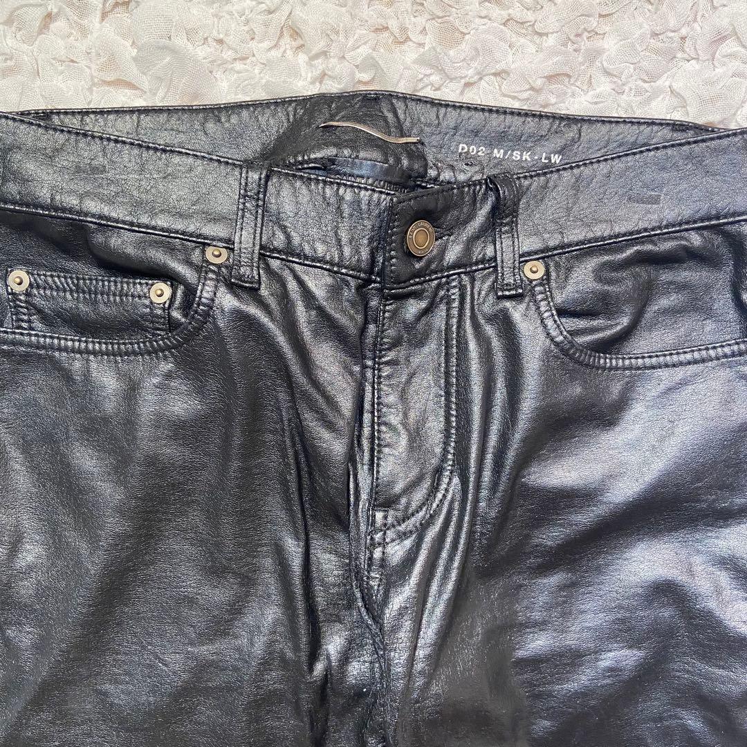 サンローランフェイクレザーキムタク希少ブラック28