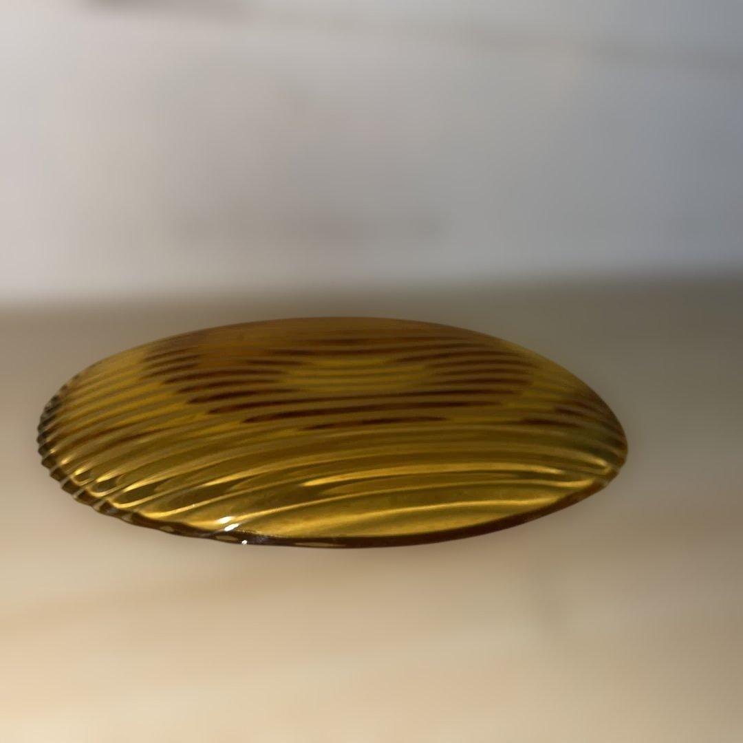 MR-380A アンバー オーバル皿 ストライプ模様 楕円皿 黄色 7枚