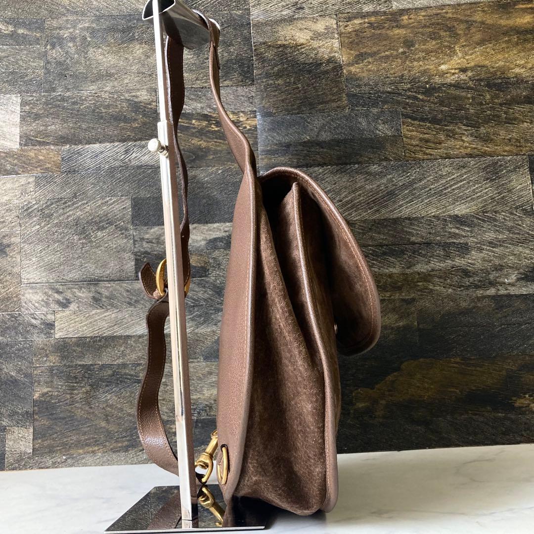 希少] GUCCI オールドグッチ ボディバッグ ホースビット ブラウン
