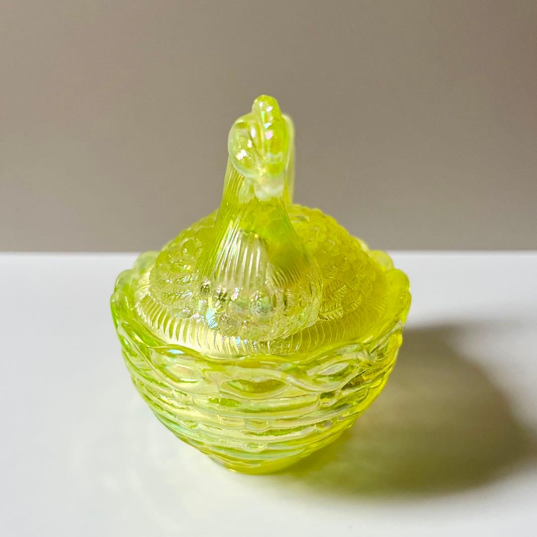 ウランガラス 鳥 小物入れ キャニスター 置物の通販はau PAY