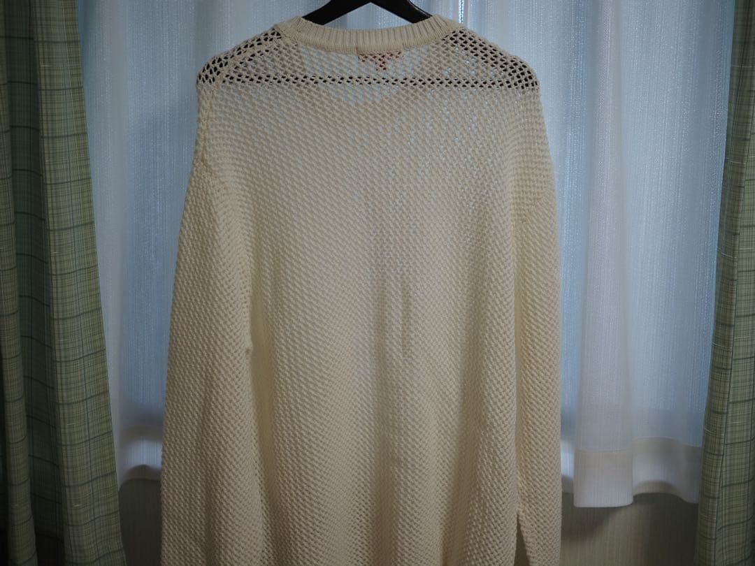 Supreme メッシュ編みニットセーター アイボリー