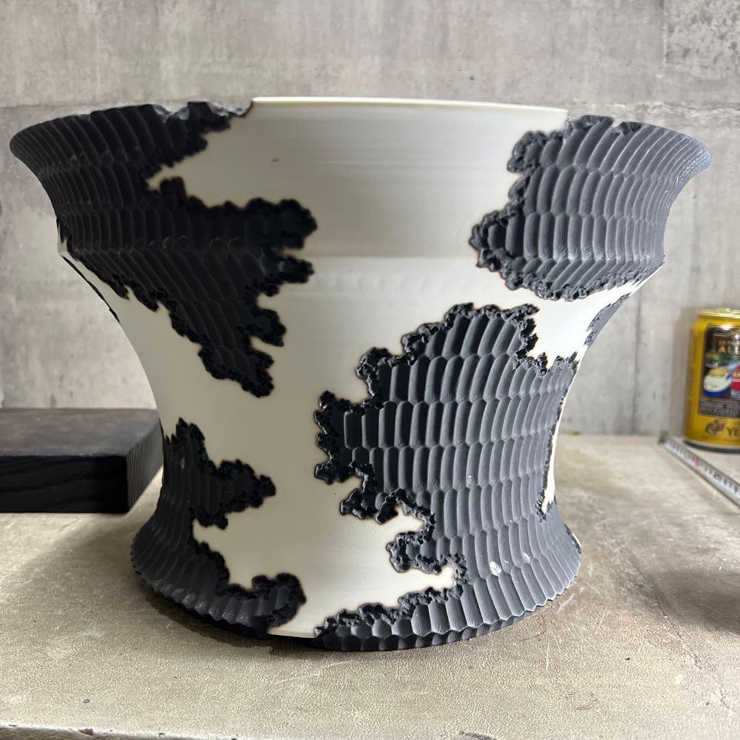 手作植木鉢 特大サイズ 検（ 塊根植物 グラキリス パキプス アガベ) 塊根植物 鉢 植木鉢 Adv-054 (120×95) 2FACE構造 おしゃれ 多肉 作家鉢