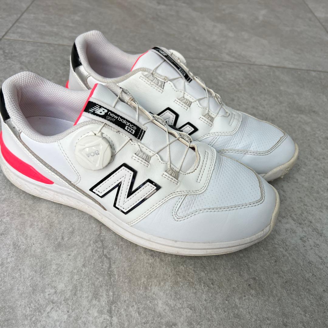 【極美品】New Balance 996 ゴルフシューズ 25cm ピンク ニューバランス ゴルフシューズ ピンク JGBS996P BOA スパイクレス
