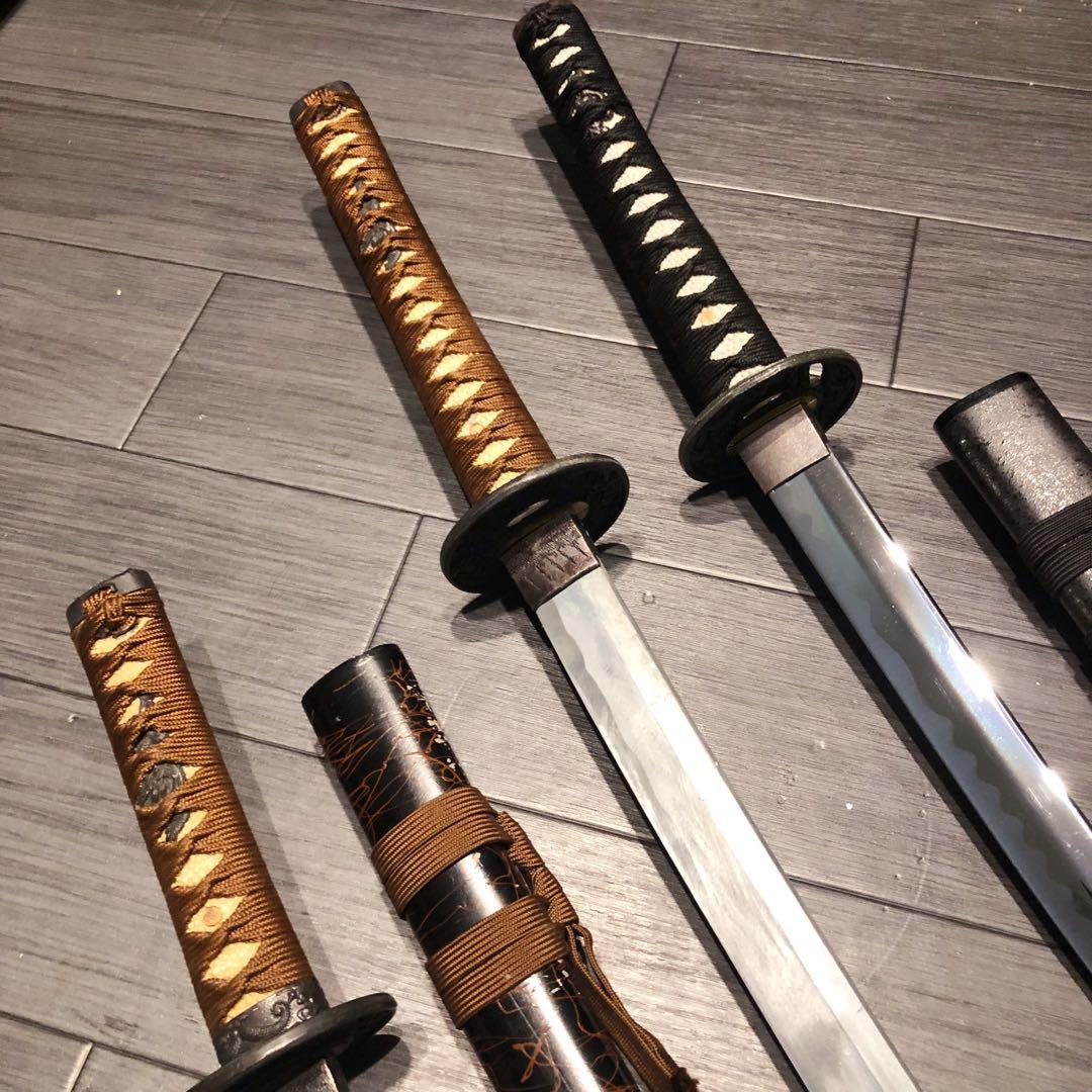 模造刀 大小3本セット 太刀 脇差 骨董品 模擬刀まとめ