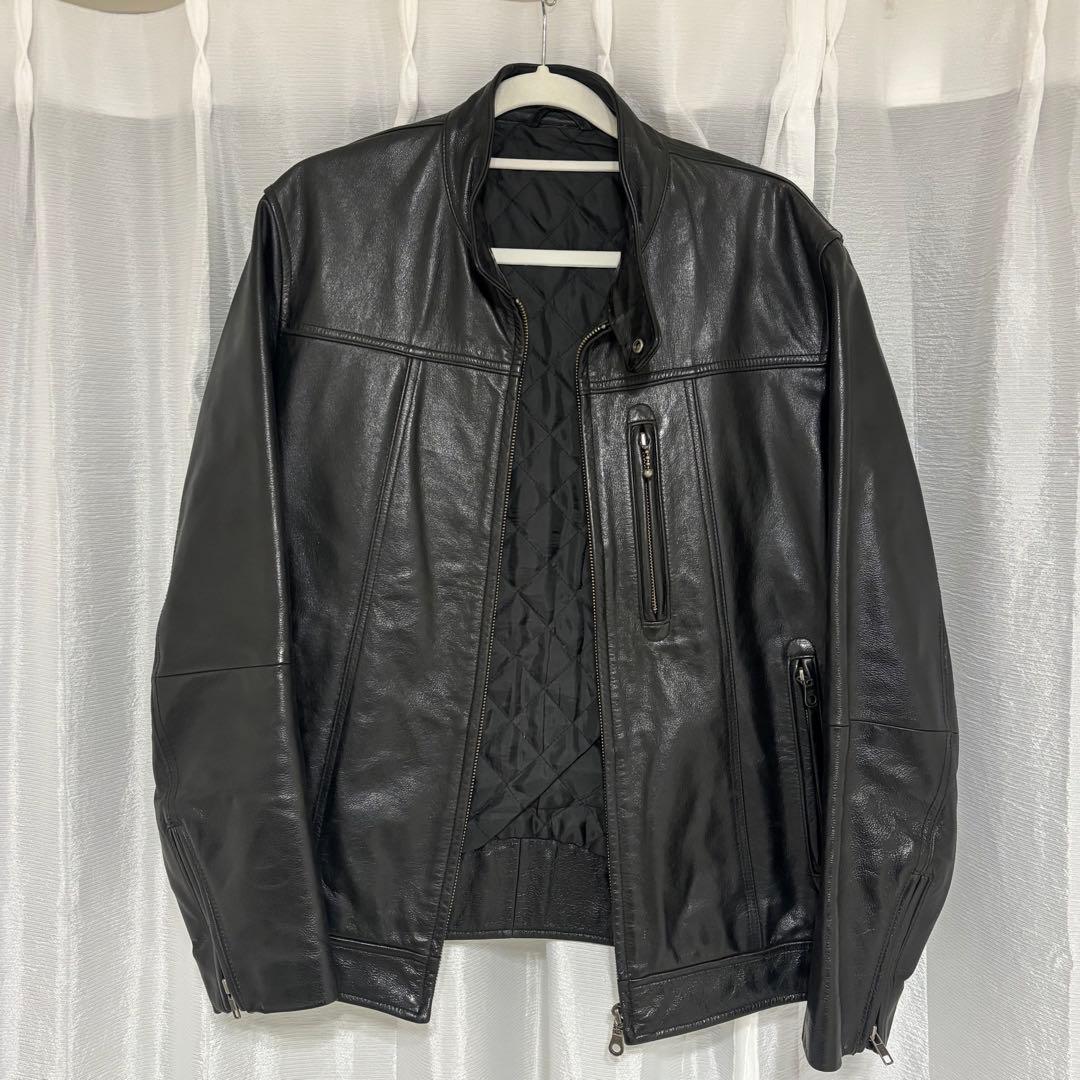 OLD UNIQLO 牛革 ライダースジャケット - メルカリ