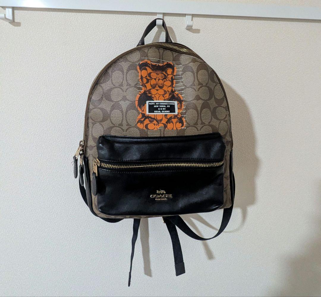Coach 　Gummy Bear　 リュック COACH】コーチ ペブルレザー WhIsBe ウィズビー コラボ シグネチャー